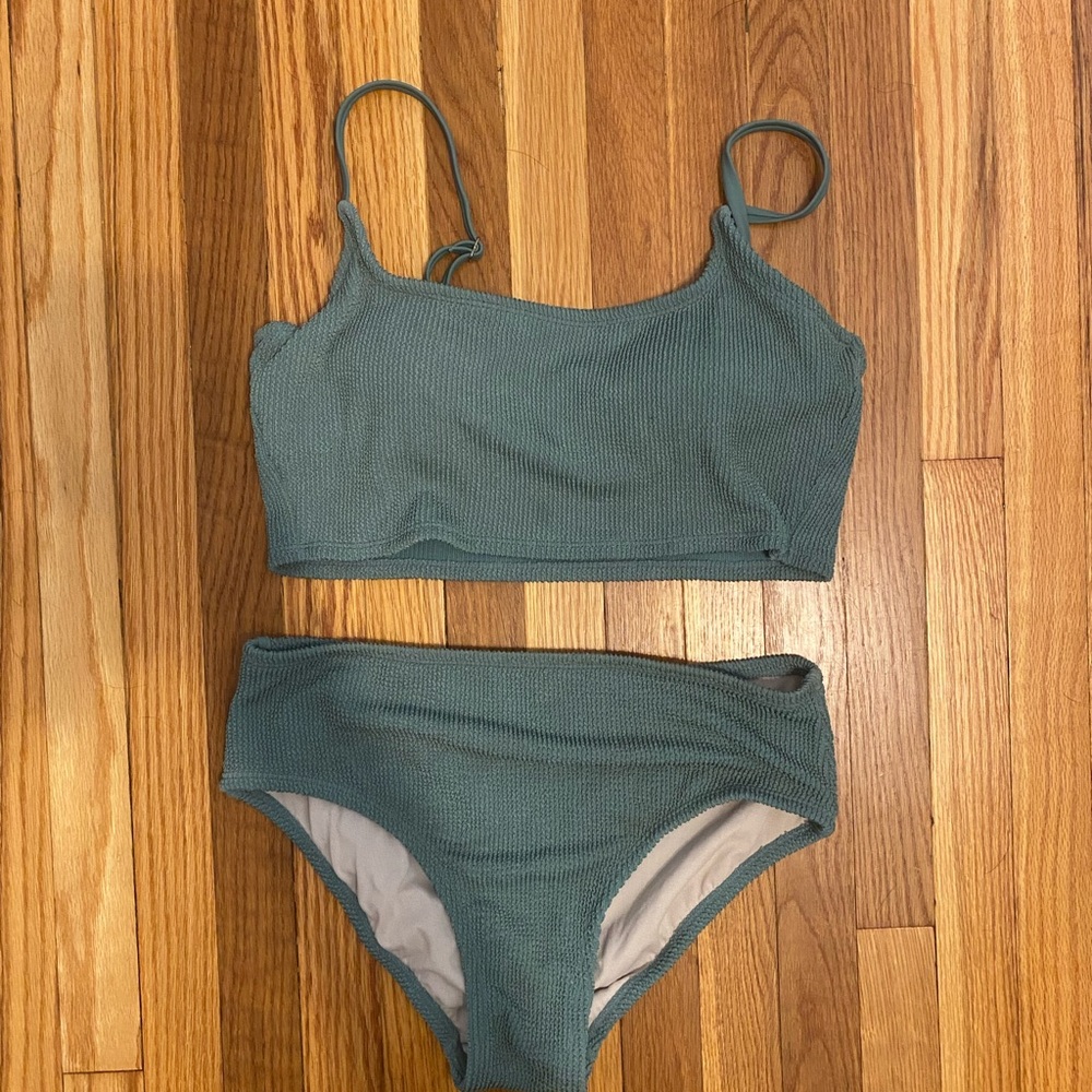 Kona Sol Textured Green Bikini